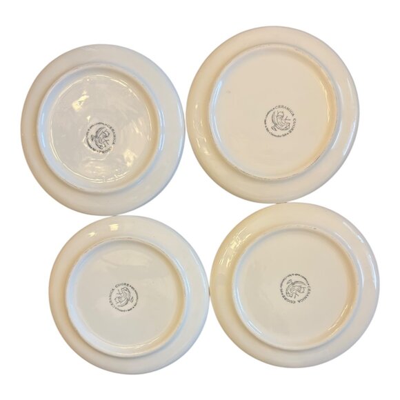 Set Of 4 Ceramica Cuore Wine Cellar Design Plates 7" Vintage Italian Style - Picture 2 of 6